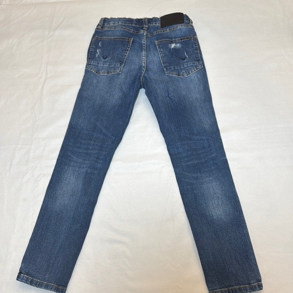 Stylish Distressed Hudson Boys Blue Jeans Adjustable waistband sz 12 - Picture 7 of 10